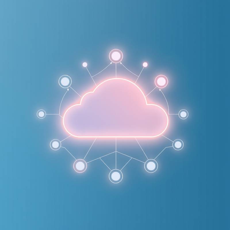 Cloud computing architecture diagram, representing the Cloud Computing Essentials course